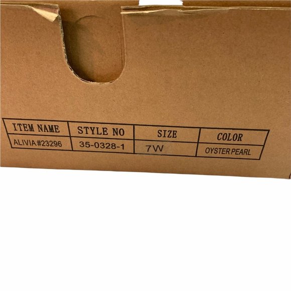 Comfortview Alivia Bootie Ivory Sz 7W Stretch Suede Like Block Heel - Picture 8 of 8